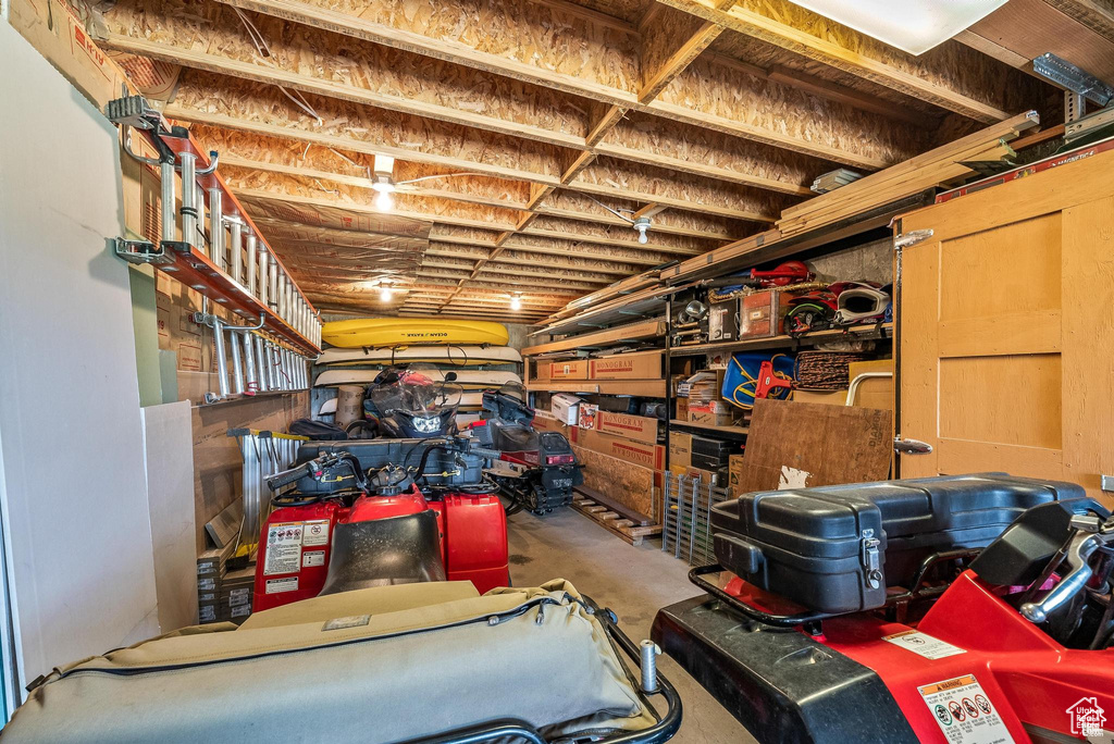 Basement with a garage