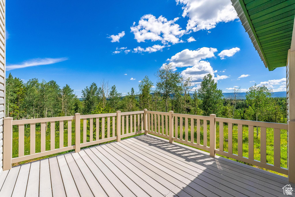 View of wooden deck