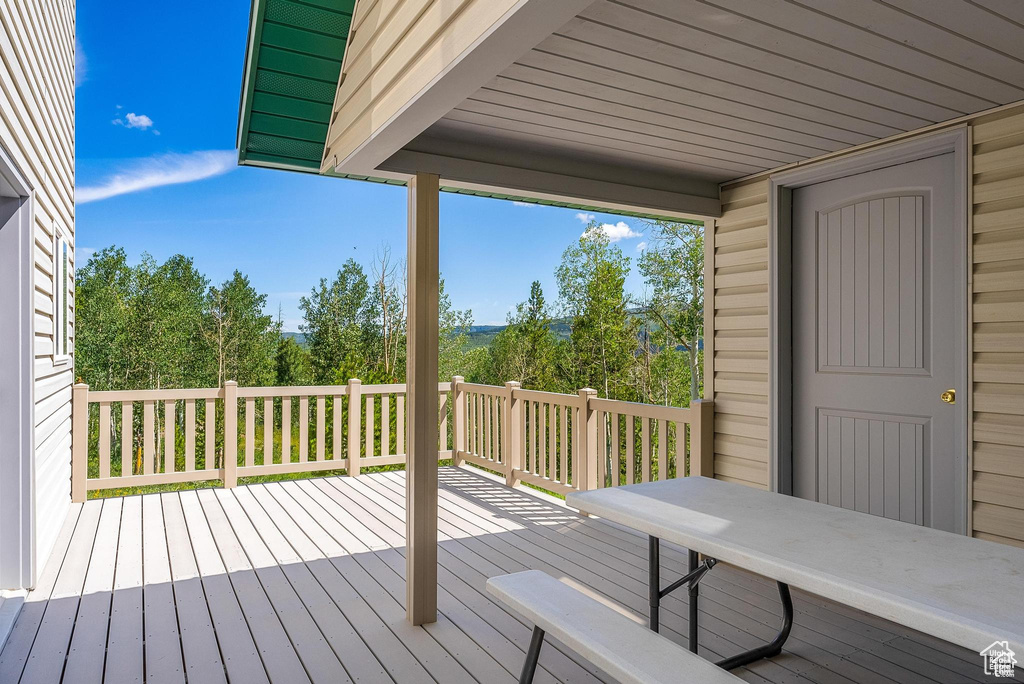 View of wooden terrace