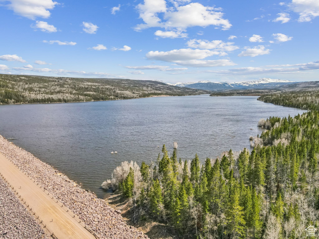 Water view featuring a mountain backdrop