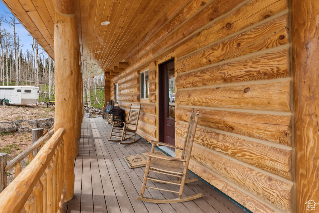 View of wooden terrace