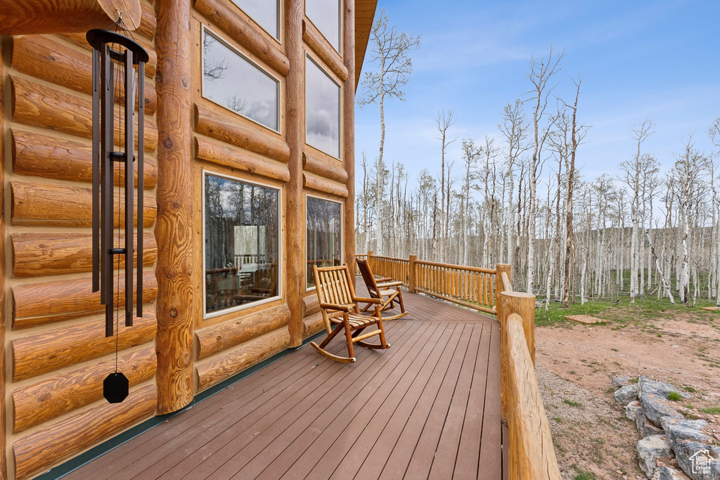 View of wooden terrace