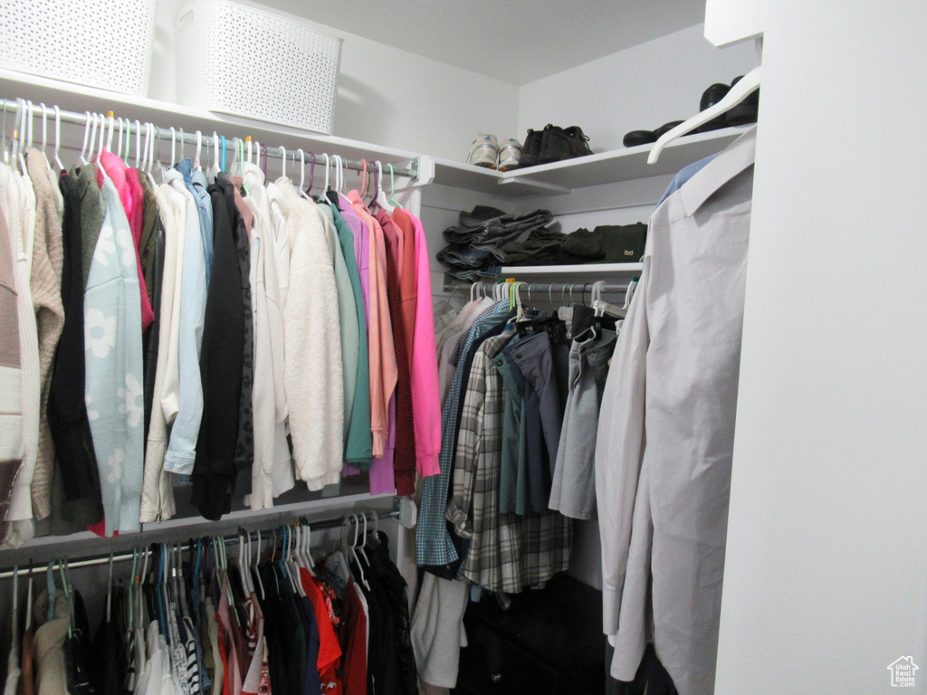 View of spacious closet