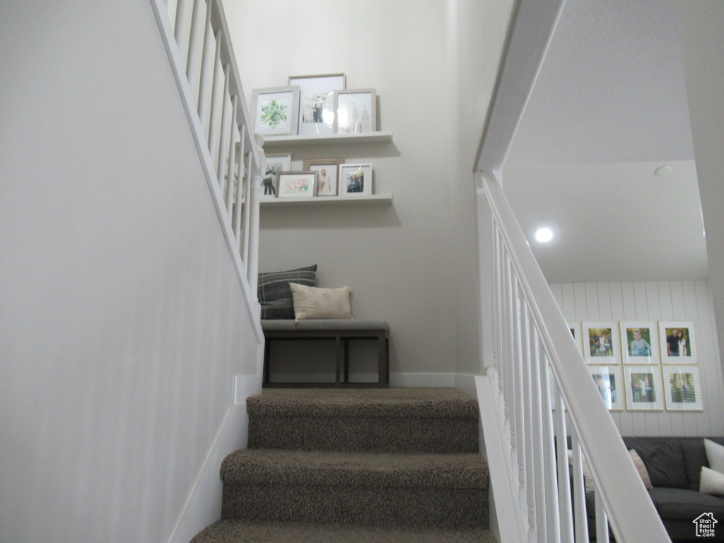 Stairs with baseboards