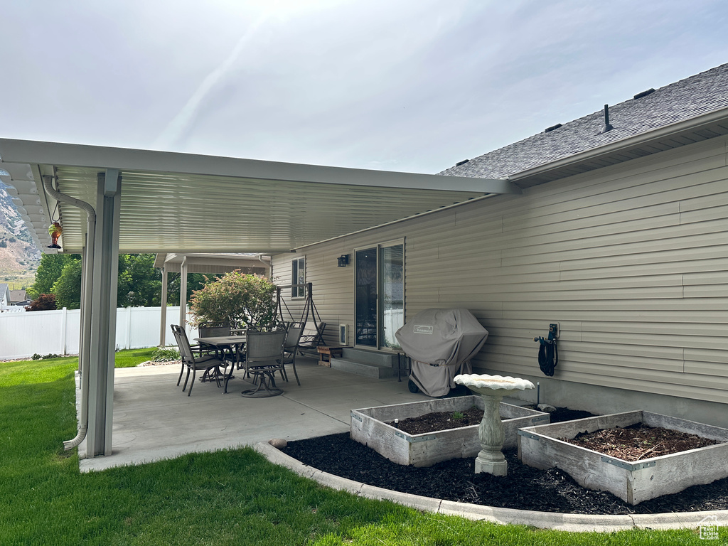 View of patio / terrace with a grill