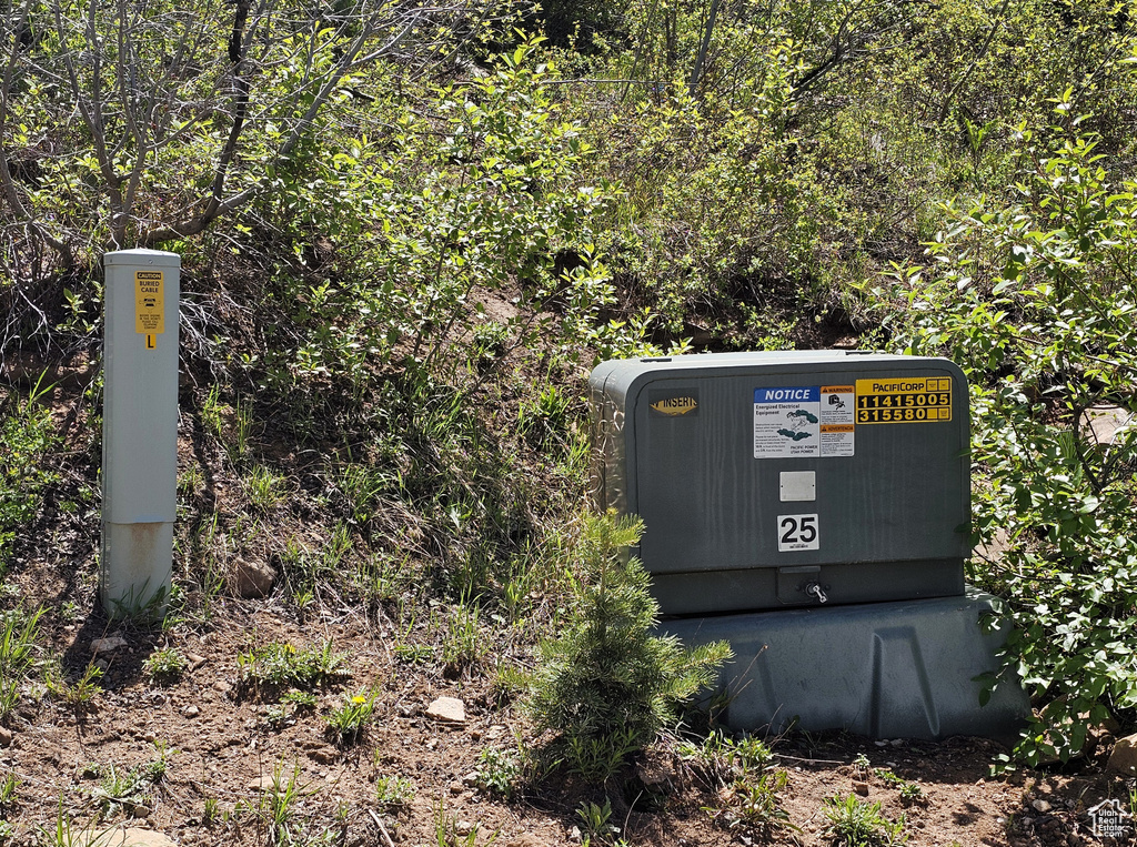 Exterior view of a pad mount transformer