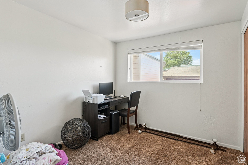 View of carpeted office space