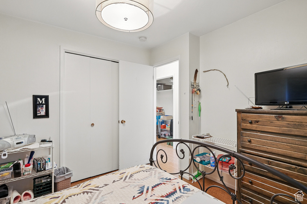 Bedroom featuring a closet