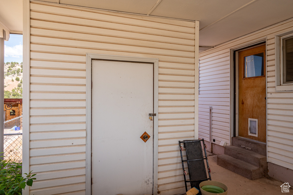 View of doorway to property