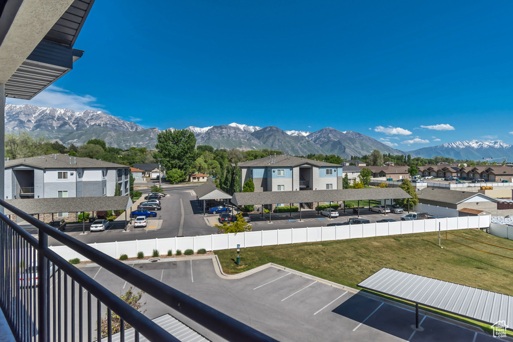 Mountain view featuring nearby suburban area