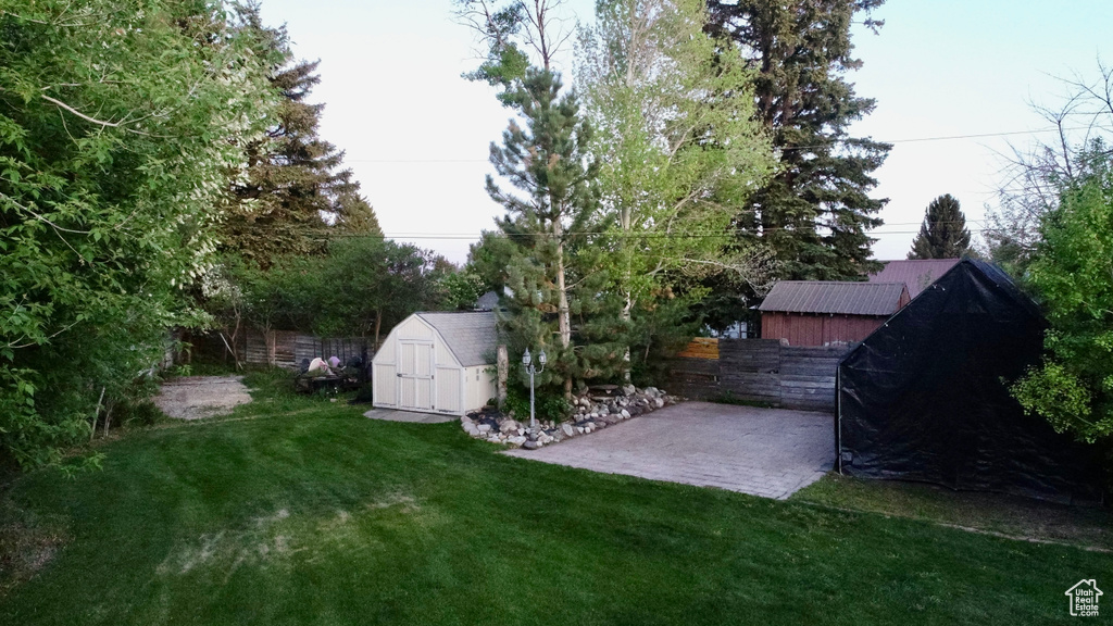 View of yard featuring a patio