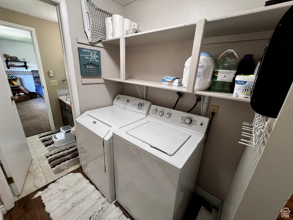 Laundry room featuring washer and dryer