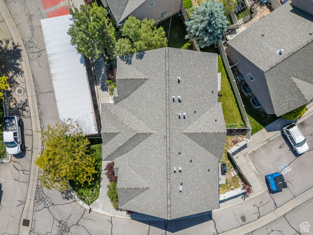 View from above of property