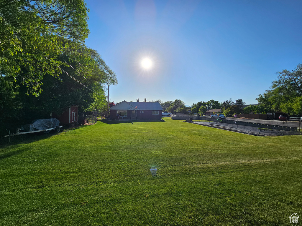 View of grassy yard