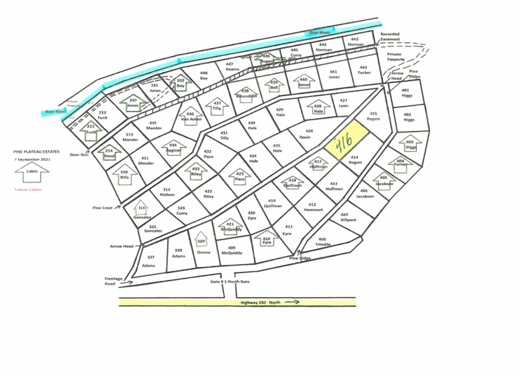 Map of parcels
