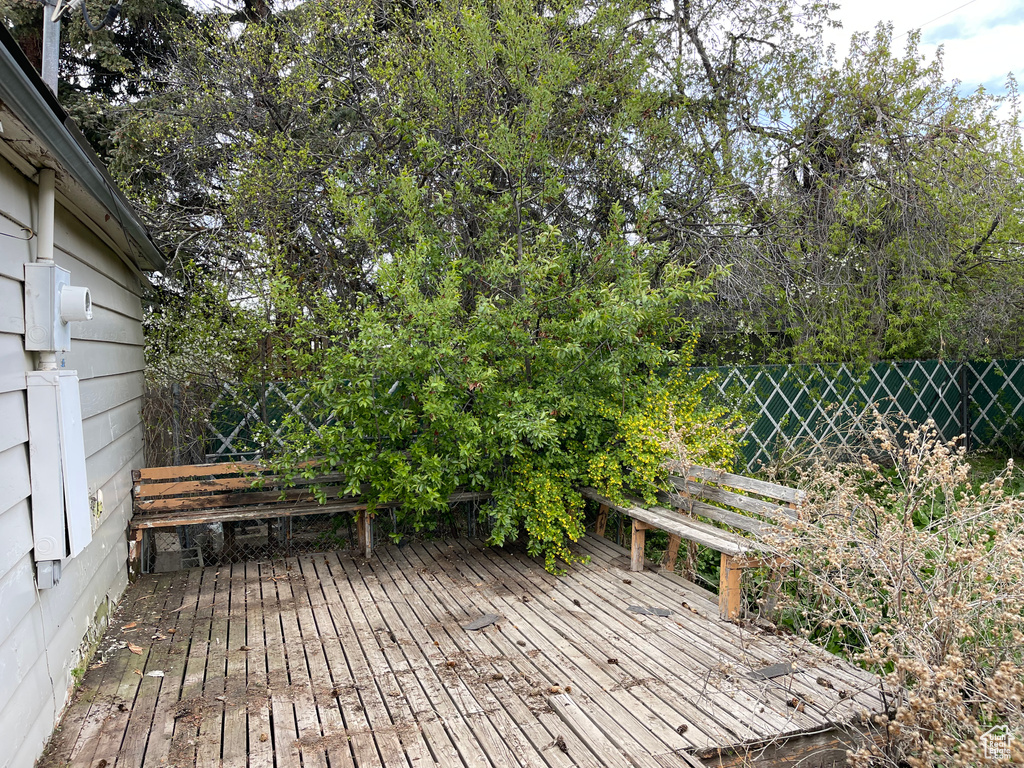 View of wooden terrace