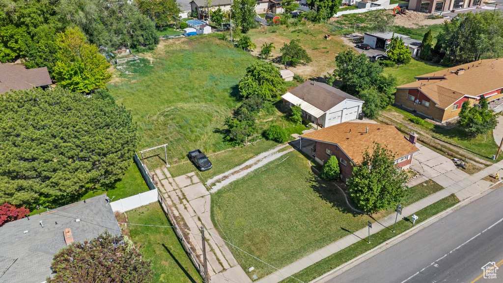 Aerial view of residential area