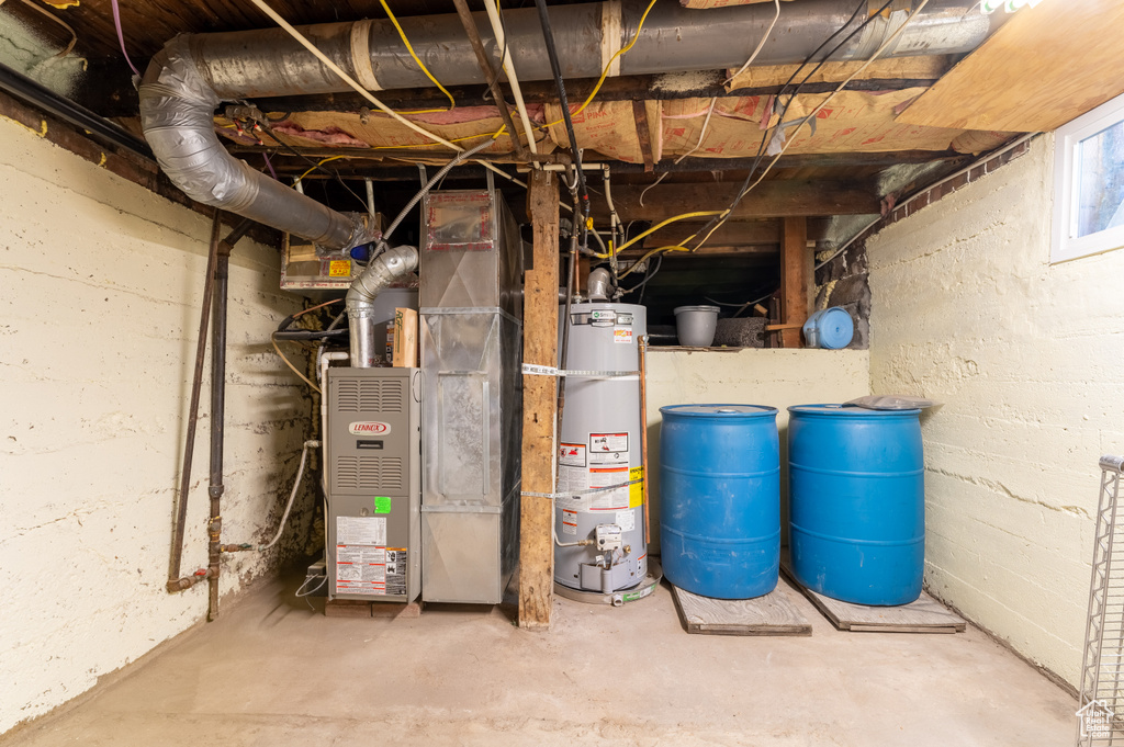 Utilities with secured water heater