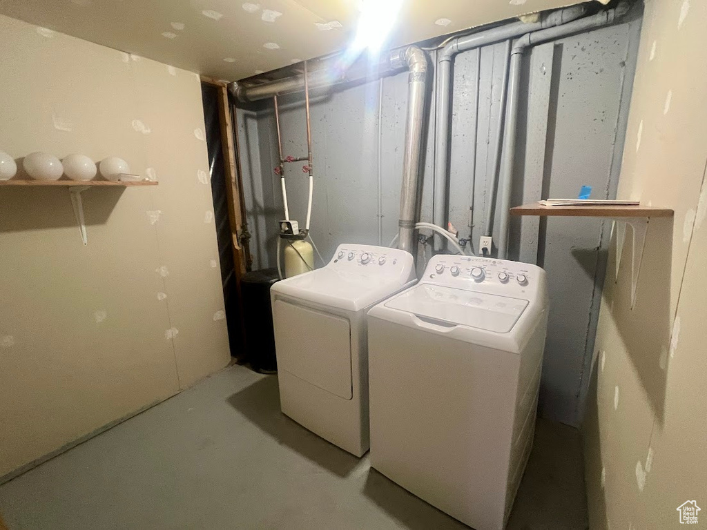 Laundry area featuring washing machine and dryer