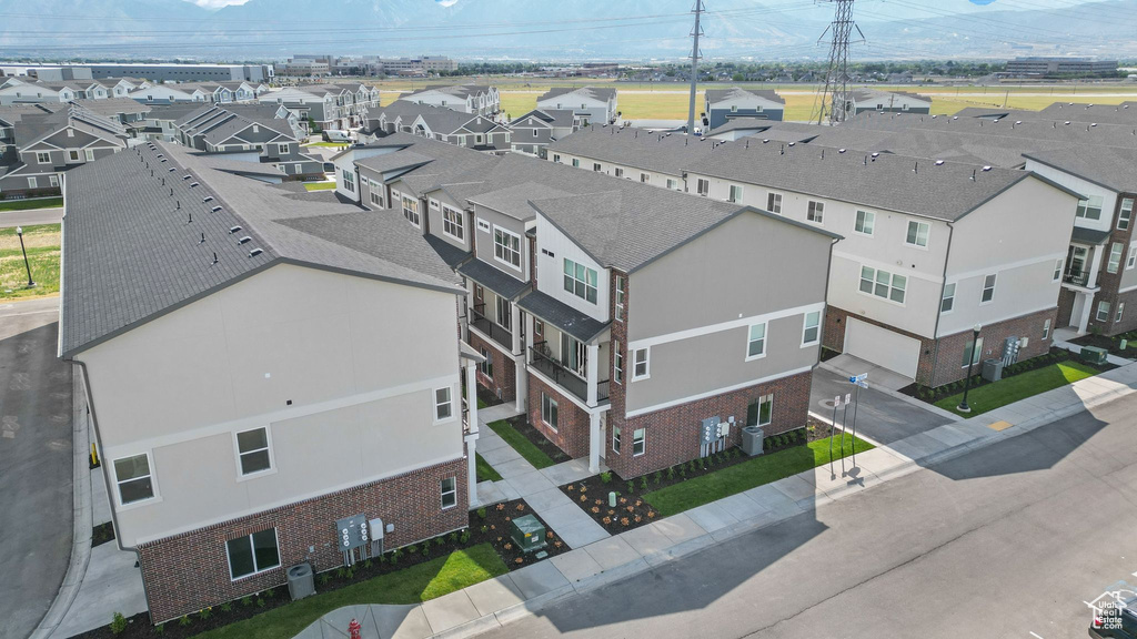 Aerial view of residential area
