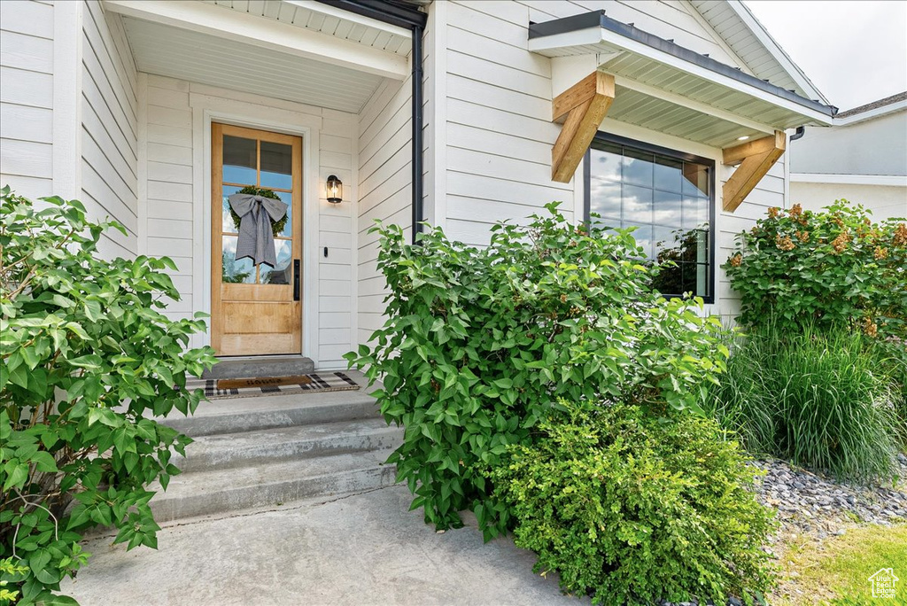 View of exterior entry