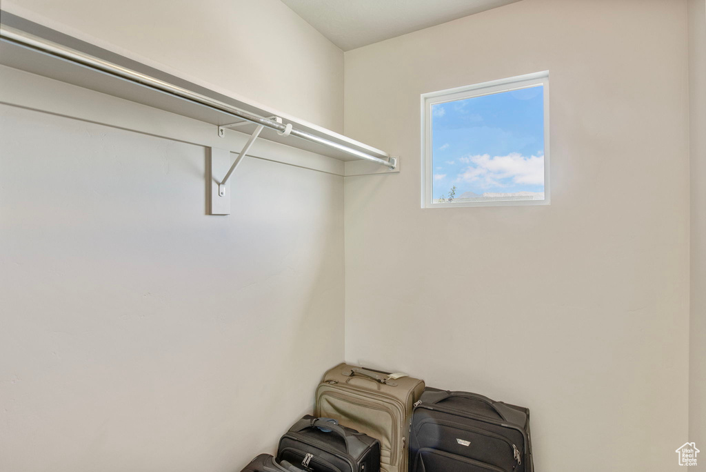 View of walk in closet