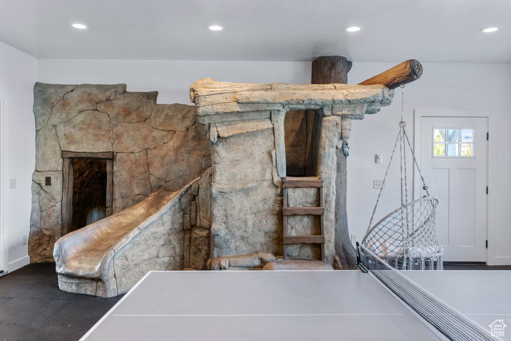 Stairs featuring recessed lighting