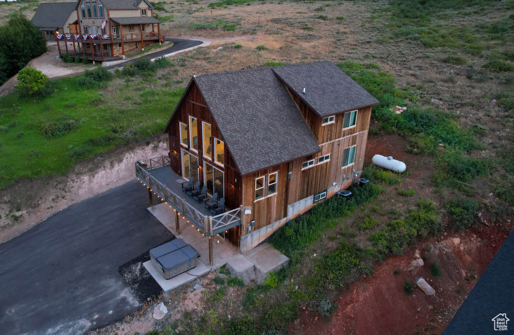 Aerial view of property and surrounding area