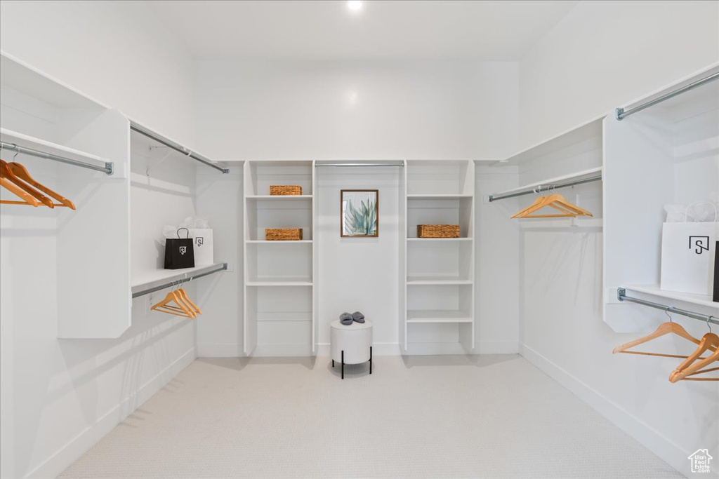 View of walk in closet