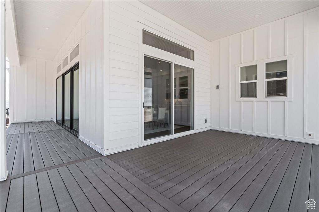View of wooden terrace