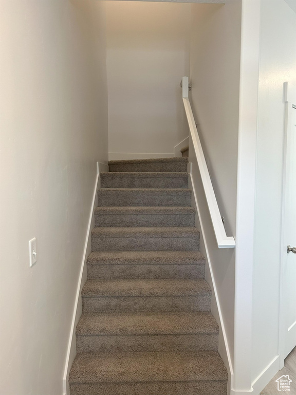 Staircase with baseboards