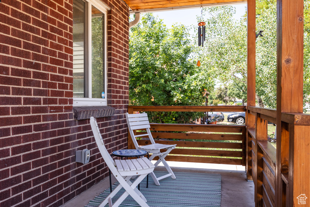 View of wooden terrace