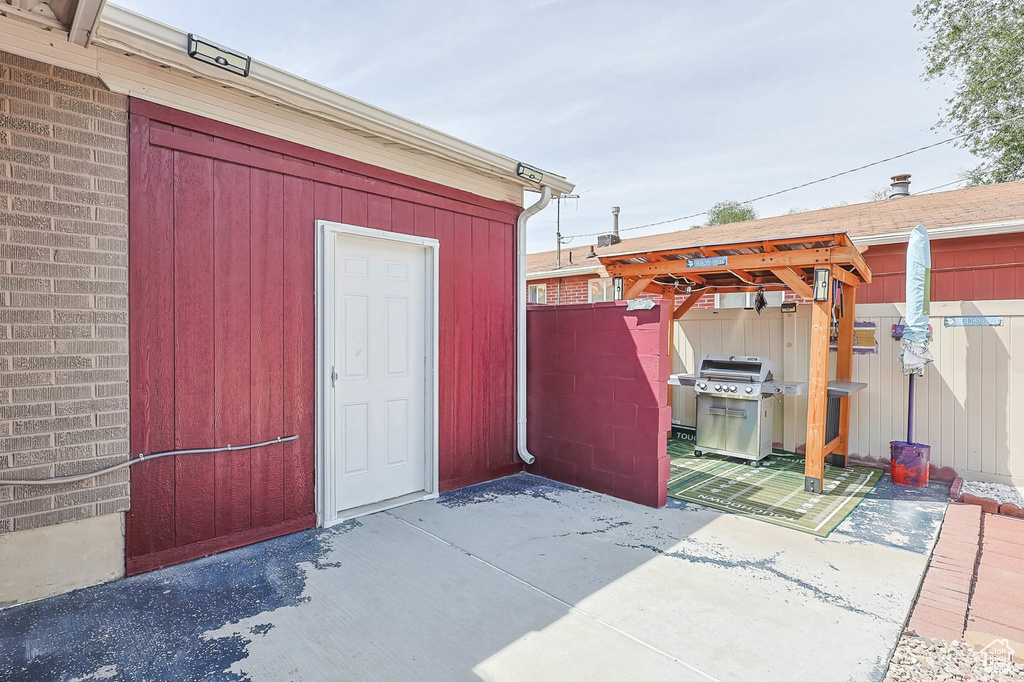 View of outbuilding