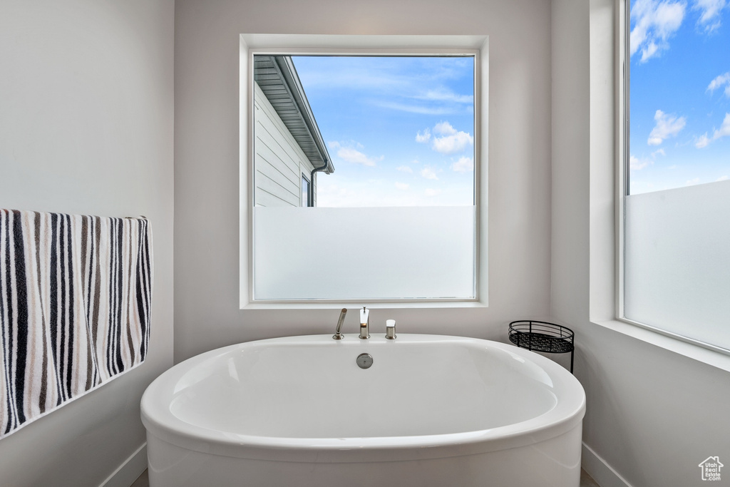 Bathroom featuring a freestanding bath