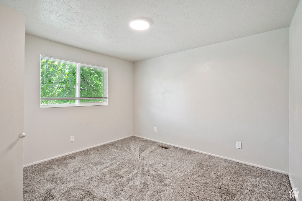 Carpeted empty room with baseboards