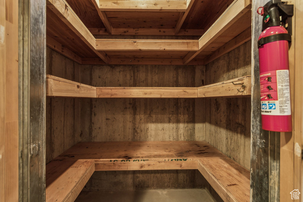 Storage featuring a relaxing sauna