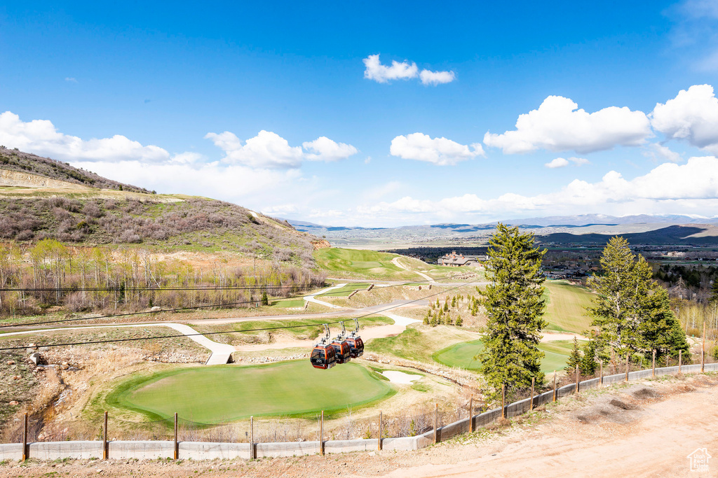 Mountain view with a local golf course