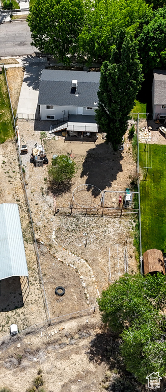 View from above of property