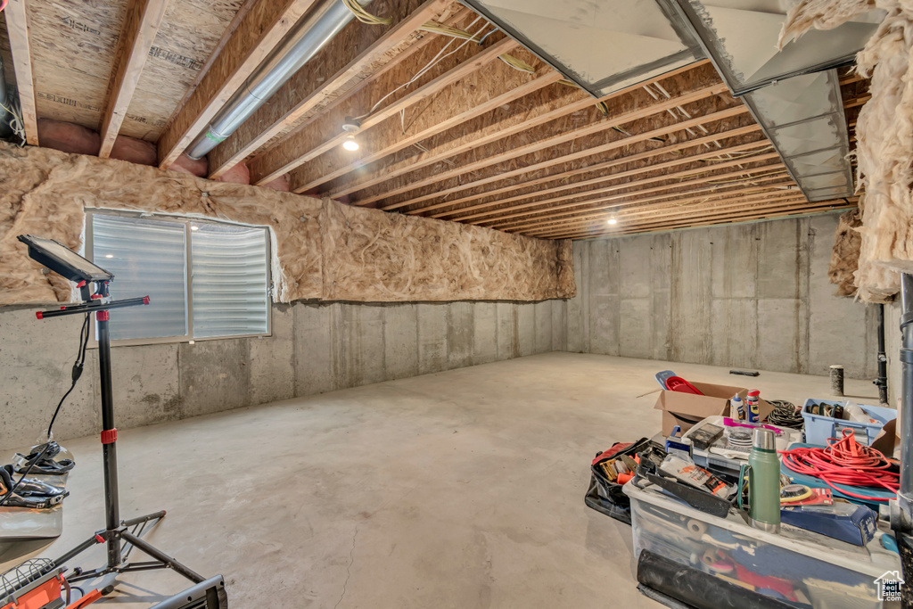 View of unfinished below grade area