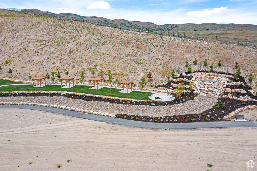 Drone / aerial view of mountains