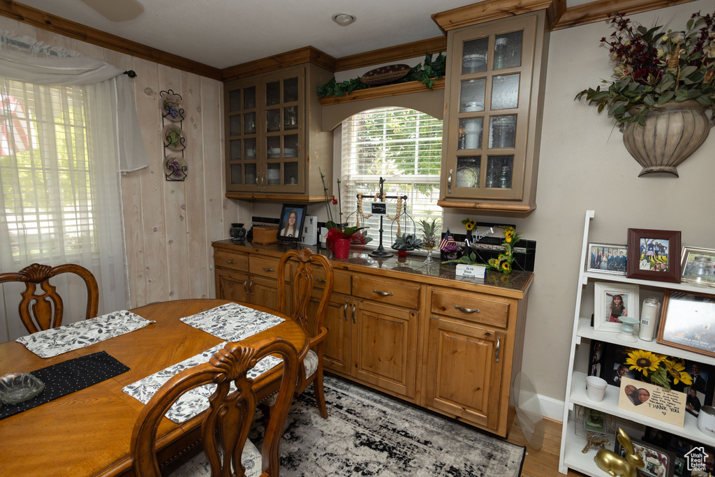 Dining room featuring light wood-style floors