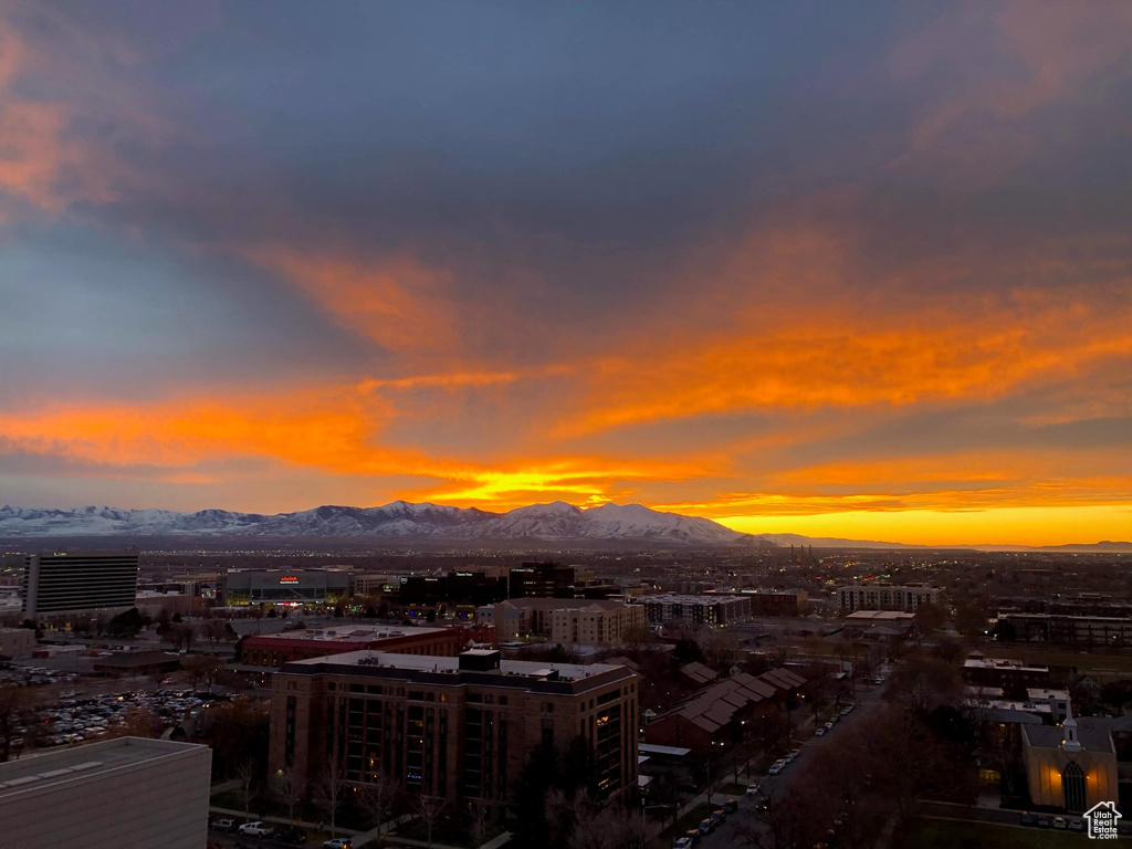 View of city with mountains