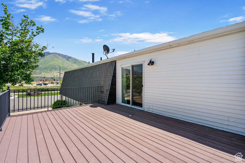 Deck with a mountain view