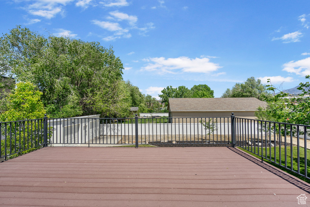 View of wooden terrace