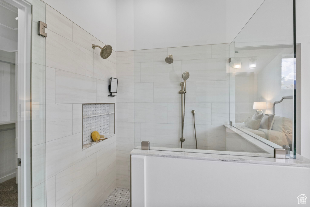 Bathroom with walk in shower