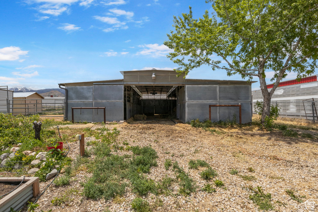 View of outbuilding featuring an exterior structure