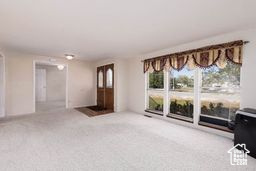 View of carpeted living room