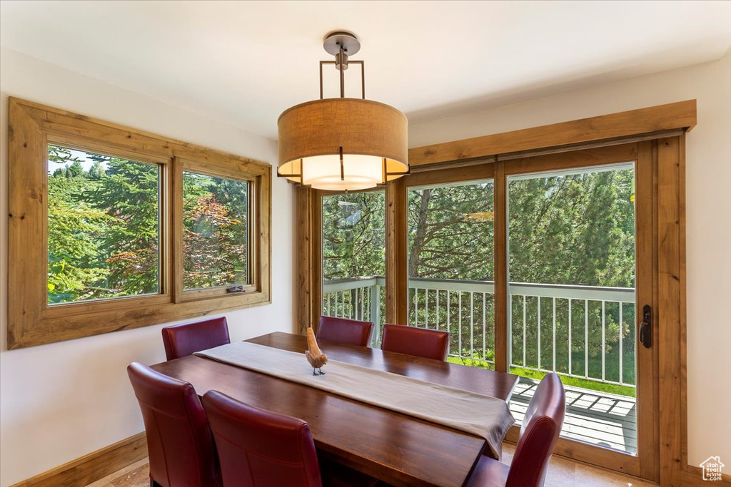 View of dining room