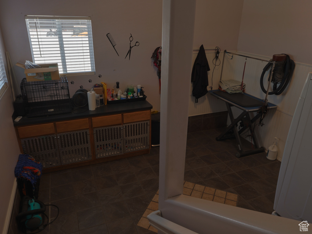 Misc room with tile patterned flooring