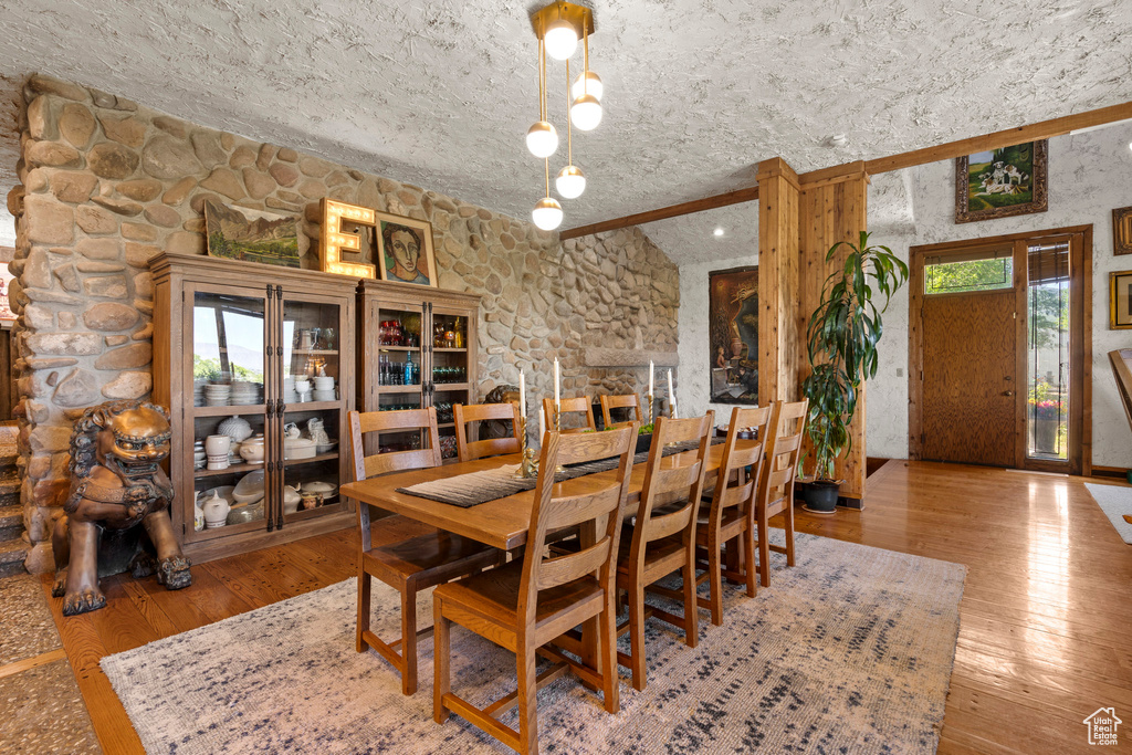 Dining area featuring hardwood / wood-style flooring